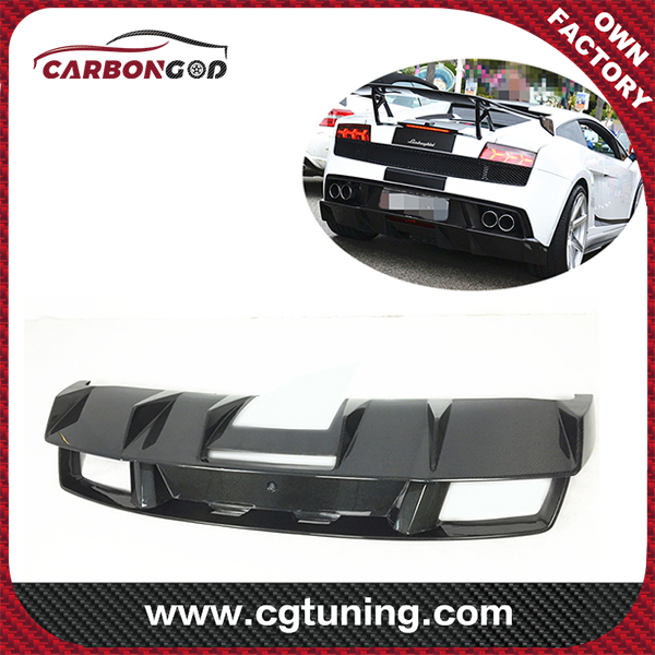 DM style carbon fiber rear diffuser valance lip para sa Lamborghini GALLARDO LP550 LP560 LP570