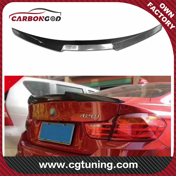 M4 Style Carbon Fiber Rear Roof Spoiler Trunk Lip Wing No BMW F32 4 Series 2 Door Coupe F32 2014-2018 F32 Rear Spoiler