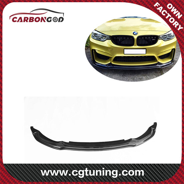 VOR style Carbon Fiber Front Bumper Lip Spoiler Bakeng sa BMW F80 F82 F83 M3 M4