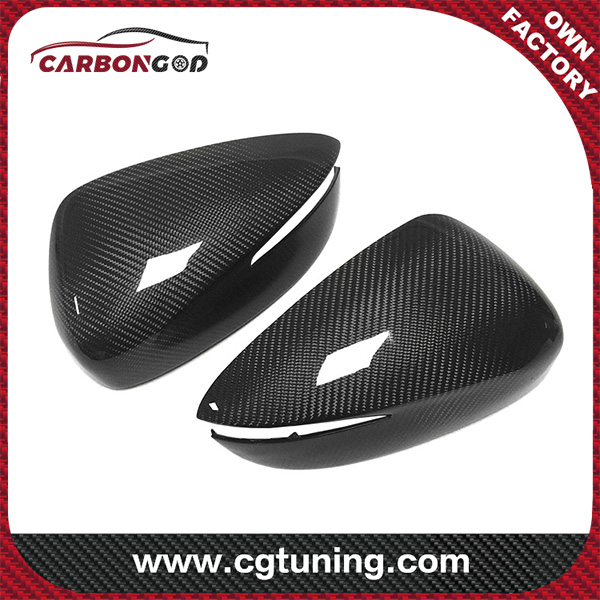 CX-4 CX-5 Glänzend schwarze seitliche Carbonfaser-Spiegelabdeckungen im M-Stil