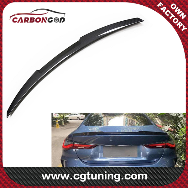 Carbon Fiber Rear Trunk Spoiler Car Wing M4 ụdị mbibi maka bmw New 4 Series 2-door G22/M4 G82 2020-1N