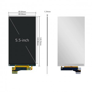 5,5 tommu 2160×3840 upplausn R63455 bílstjóri IC MIPI tengi IPS 4k LCD fyrir lækningatæki á lager
