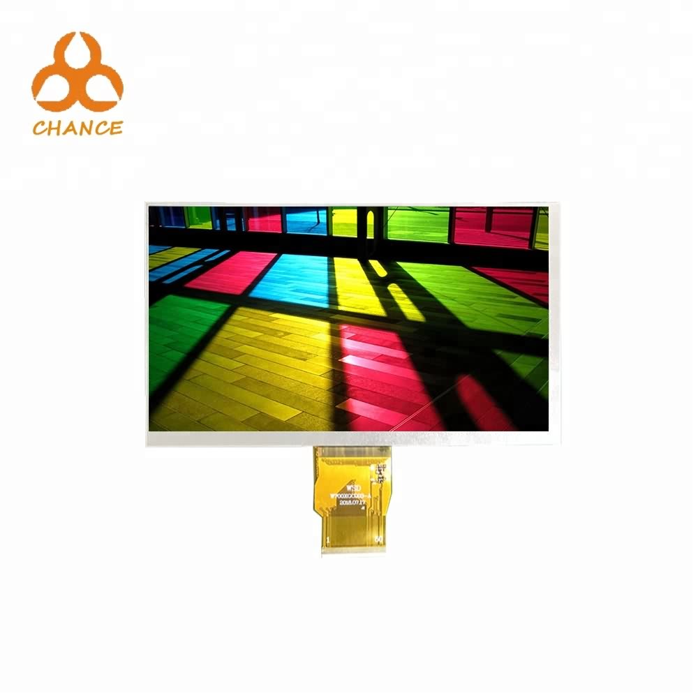Interfaz LVDS de 7,0 polgadas 1024*600 400 nits pantalla lcd tft OEM transparente flexible Imaxe destacada