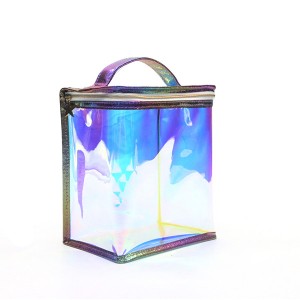 Eco-friendly degradable iridescent TPU cosmetic bags