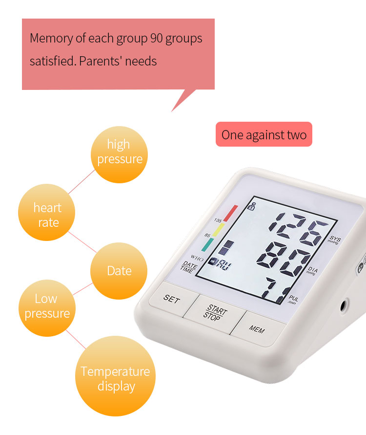 Health Manufacturer Upper Arm Electronic Bp Blood Pressure Monitor Automatic Digital