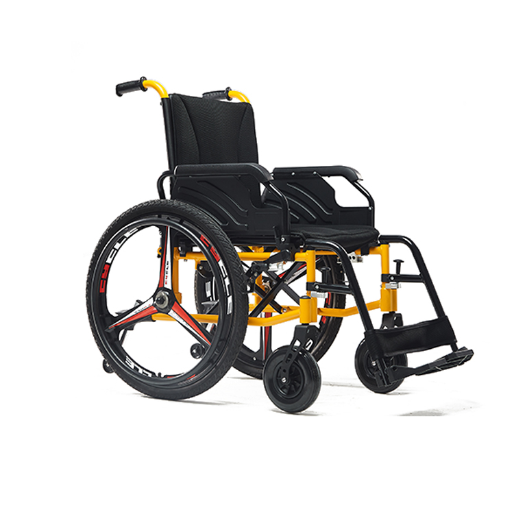 wheelchair manual Folding hospital height adjustable wheelchair chair with wheels foot rest and eldery people seat