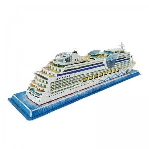 DIY Cadeau 3D Puzzel Modell Cruise Schëff Collection Souvenir Dekoratioun ZC-V001