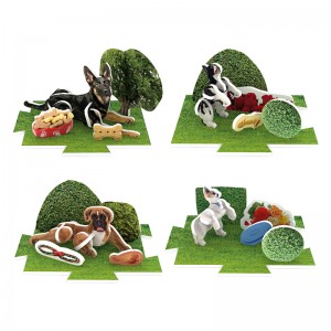12 עיצובים פארק כלבים עשה זאת בעצמך 3D פאזל סט דגם ערכת צעצועים לילדים ZC-A004