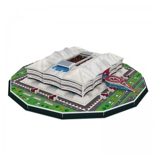 3D Foam Stadium Puzzle mo tamaiti DIY meataalo Qatar Al Bayt Stadium Model ZC-B004