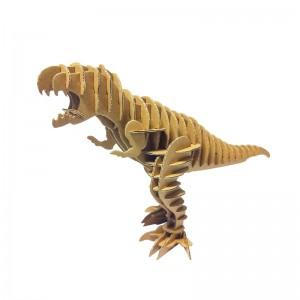 නිර්මාණශීලී ත්‍රිමාණ කාඩ්බෝඩ් ඩයිනොසෝර ප්‍රහේලිකා T-Rex Model for Kids CC141