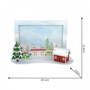 3D-montagepuzzels Snowy Christmas-themaframe ZC-C012