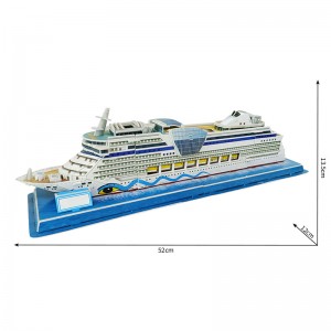 DIY Gift 3D Puzzle Model Cruise Ship Samling Souvenir Decoration ZC-V001
