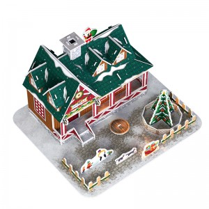 DIY kilalao fanabeazana 3d Puzzle Christmas Yard Building Series ZC-C025
