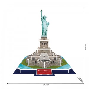 Tamaiti A'oa'oga Meataalo 3D Foam Puzzle O le Statue of Liberty Model ZC-B002