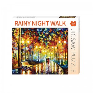 1000 Pieces Resolution High Glossy Finish Rainy Night Walk Adult Puzzle ZC-70003