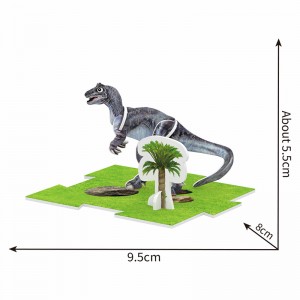 12 typer av Kids Dinosaur World 3D-pusselspel Samlarpusselleksaker ZC-A006