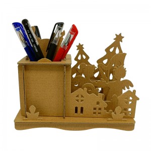 Hadiah kanggo Dekorasi Desktop Natal DIY Cardboard Pen Holder CC223