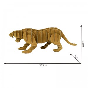 Kit Teka-teki Kadbod 3D Harimau Mainan Himpunan Sendiri Pendidikan CA187