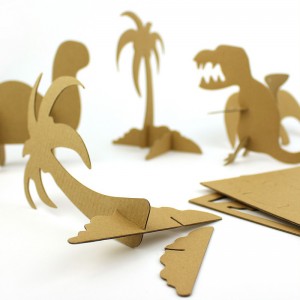 Modelo de papel de puzzle 3D da serie de dinosauros para nenos que montan e garabatean CG131