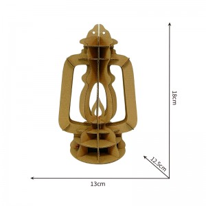 Rompecabezas 3D de cartón DIY modelo de lámpara de queroseno con luz led CL142