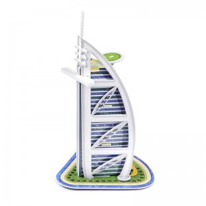 Dubai Burj Al Arab Hotel DIY 3D Puzzle Set Model Kit Toys for Kids ZCB668-1
