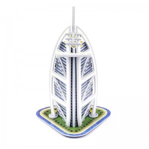 Dubai Burj Al Arab Hotel DIY 3D Puzzle Set Model Kit Mainan untuk Anak-anak ZCB668-1