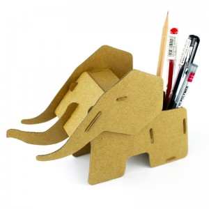 Egyedi tervezésű, elefánt alakú tolltartó 3D puzzle CC124