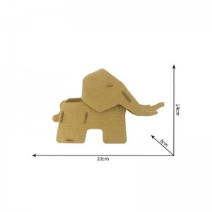 Suporte de caneta em forma de elefante com design exclusivo 3D quebra-cabeça CC124