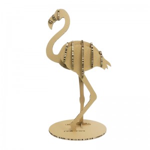 ගෘහ අලංකරණය සඳහා DIY The Flamingo corrugated cardboard 3D Puzzle CS168