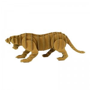 Tiger 3D Cardboard Puzzle Kit Educational Self-Nglumpukake Dolanan CA187