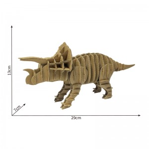 Triceratops Dinosaur Diy قۇراشتۇرۇش تېپىشماق مائارىپ ئويۇنچۇق CC142