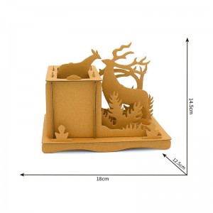 Rekaan Unik Mommy and baby deer Shaped Pen holder 3D Puzzle CC221