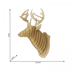 Rompecabezas 3D de cabeza de ciervo para decoración colgante de pared CS148