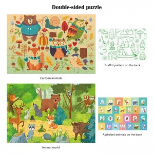 ELC hračky Ekologický inkoustový oboustranný vzor Puzzle Puzzle Pro děti ZC-45001