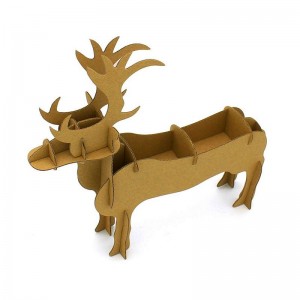 අද්විතීය නිර්මාණ reindeer හැඩැති පෑන රඳවනය 3D Puzzle CC131