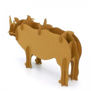 Unikt design næsehorn formet penneholder 3D puslespil CC132