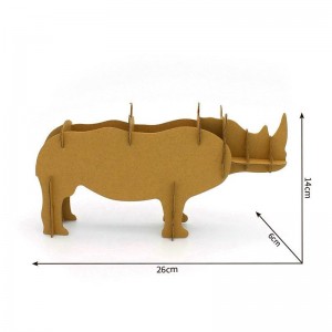 Suporte de caneta em forma de rinoceronte de design exclusivo 3D Puzzle CC132