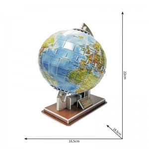 Globe DIY 3D Puzzle Set Modelo Kit Xoguetes para nenos ZCB468-9