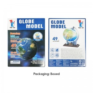 Globe DIY 3D Puzzle Teeb Cov Khoom Ua Si rau Cov Menyuam ZCB468-9