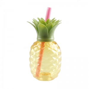 Charmlite New Plastic Pineapple Shape Drinking Cup with LED Funtion 16oz
