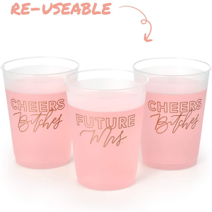 Charmlite PP Material Stadium Plastic Juice Cups Hard Plastic Cup with In Mold Label
