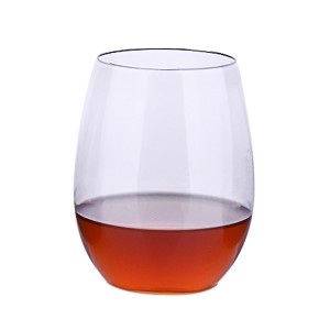 Charmlite Small Size Cold Coffee Crystal Cup Clear Stemless Wine Taster Cup – 8 oz