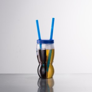 Twin Cup Half Share Cup Hard Plastic- 32 oz / 9000ml