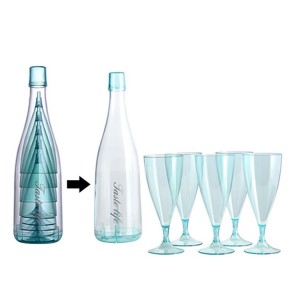 Portable Plastic Wine Glass Champagne Flute