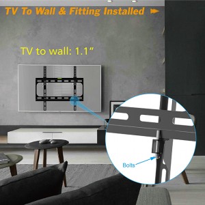 Supporto da parete inclinabile a basso profilo personalizzato OEM per TV da 50 pollici