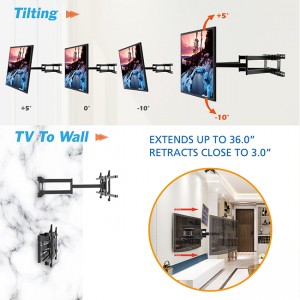 ຜູ້ຜະລິດຄຸນະພາບສູງ Extra Long Arm TV Wall Mount