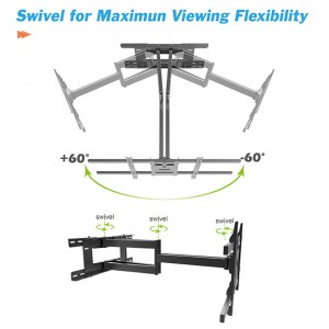 High Quality Wholesale LED LCD Bracket Flat Panel Wall Full Motion TV Mount with Factory Price