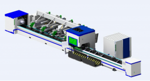 3Kw 6M stroj na rezanie rúr laserom Tri 240 pneumatické skľučovadlá s automatickým nakladacím a vykladacím zariadením