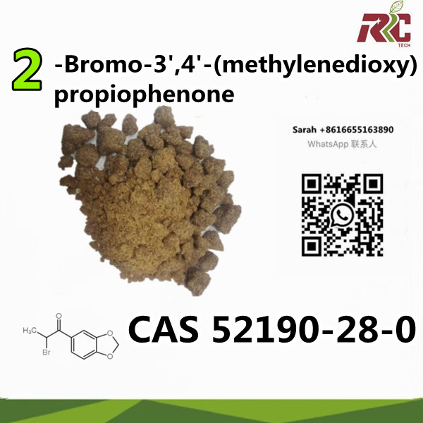 Kalitate handiko material kimiko merkeak CAS 52190-28-0 2-Bromo-3′,4′-(metilendioxi)propiofenona