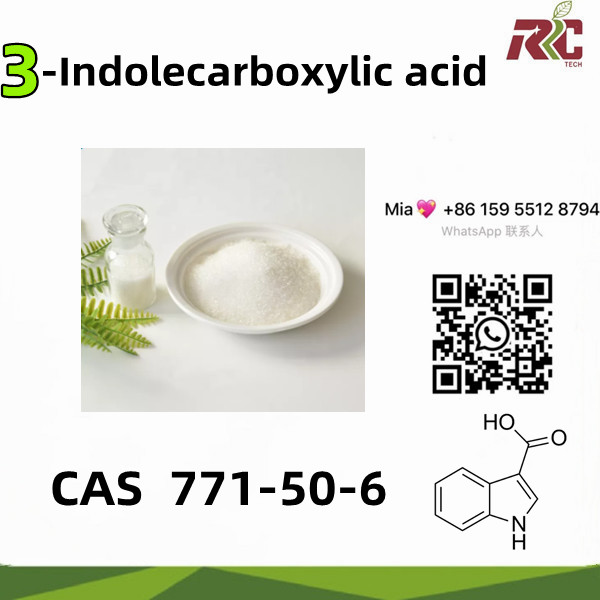 سب سے اوپر فراہم کنندہ 99% 3-Indolecarboxylic acid CAS 771-50-6